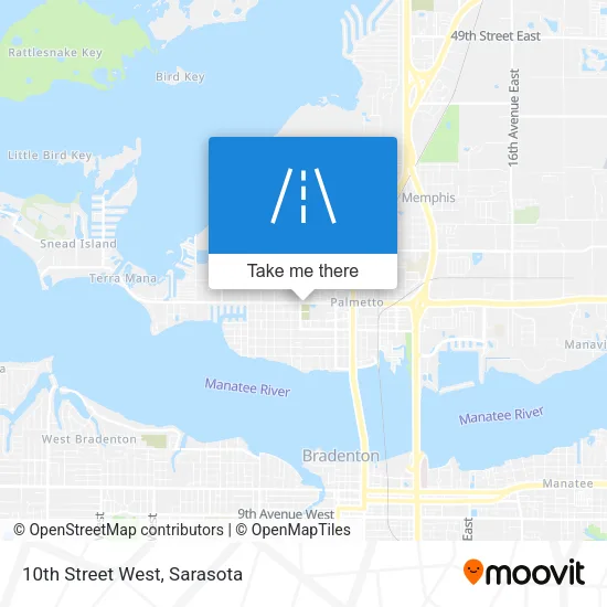 10th Street West map