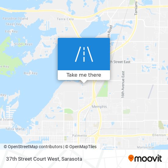 37th Street Court West map