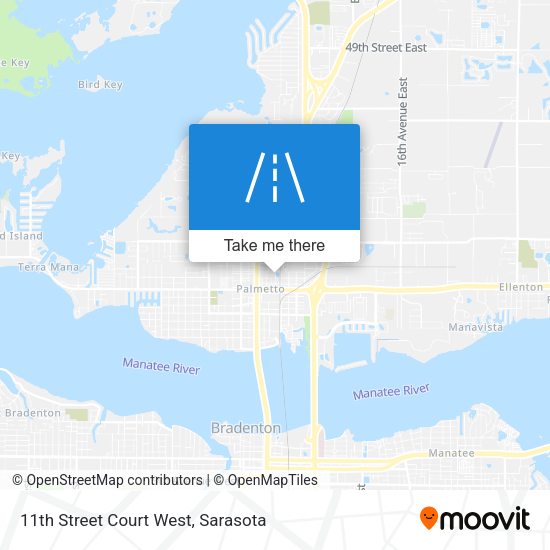 11th Street Court West map