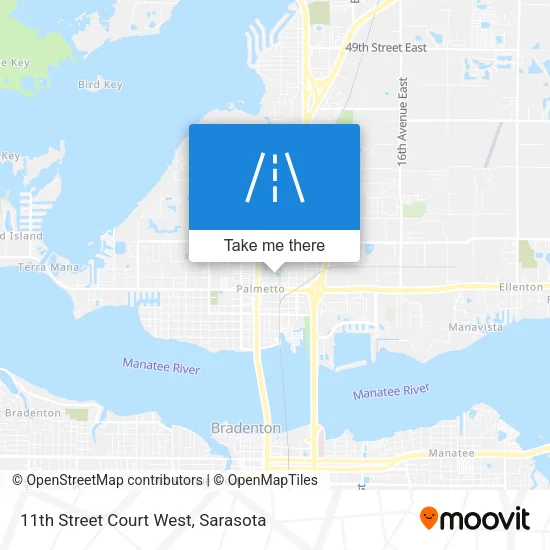 11th Street Court West map