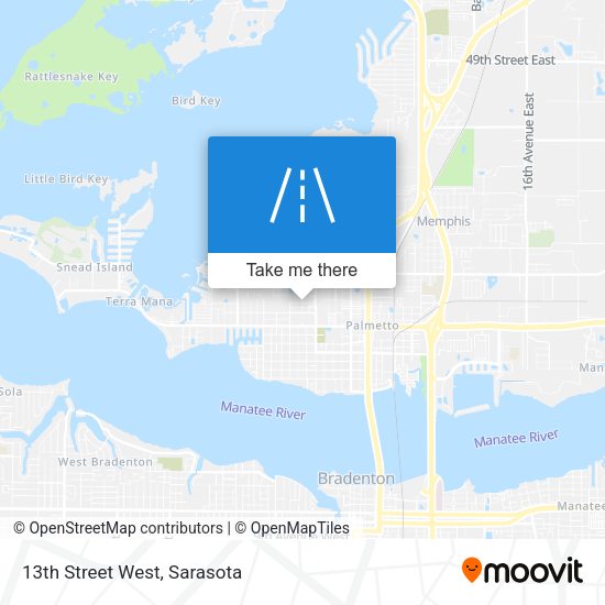 13th Street West map