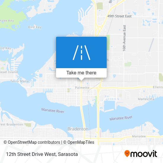12th Street Drive West map