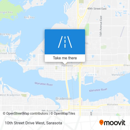 10th Street Drive West map