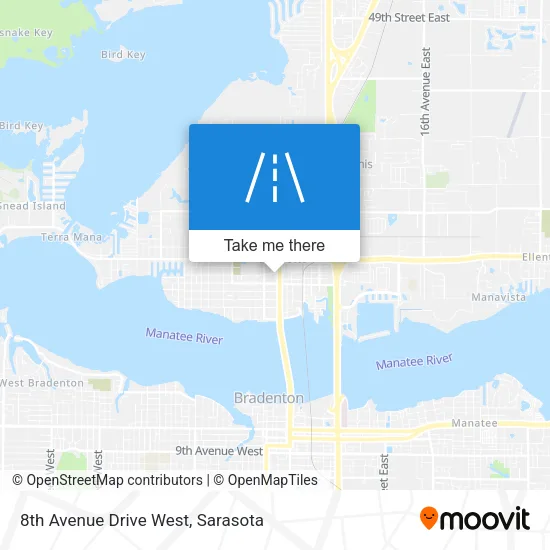 8th Avenue Drive West map