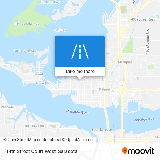 14th Street Court West map