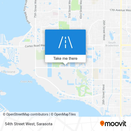 54th Street West map