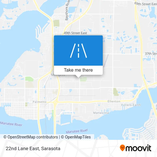 22nd Lane East map