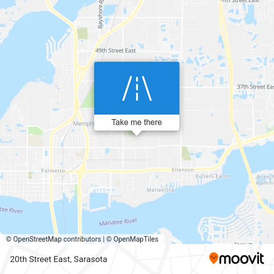 20th Street East map
