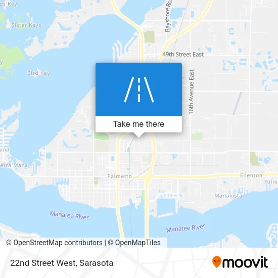22nd Street West map