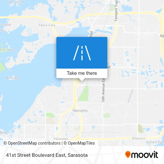41st Street Boulevard East map
