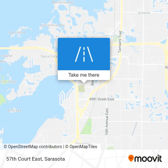 57th Court East map