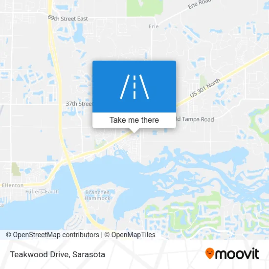 Teakwood Drive map