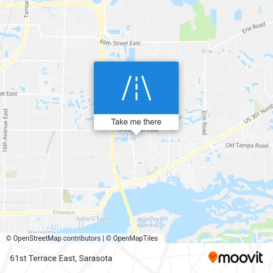 61st Terrace East map