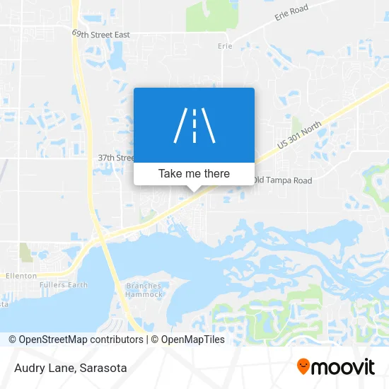 Audry Lane map