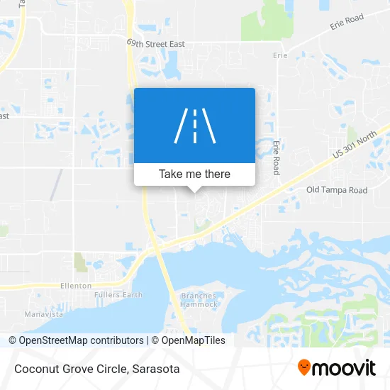 Coconut Grove Circle map