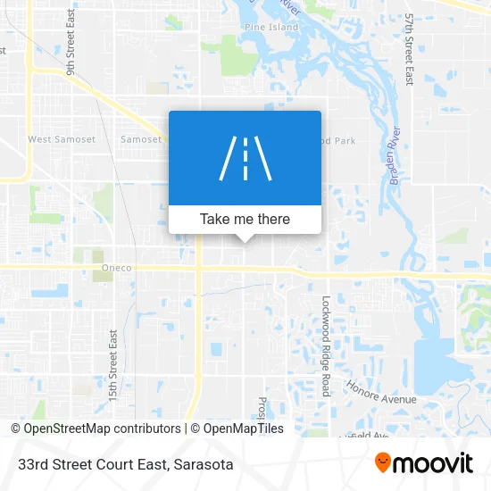 33rd Street Court East map
