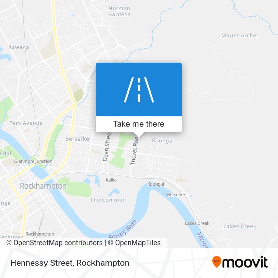 Hennessy Street map
