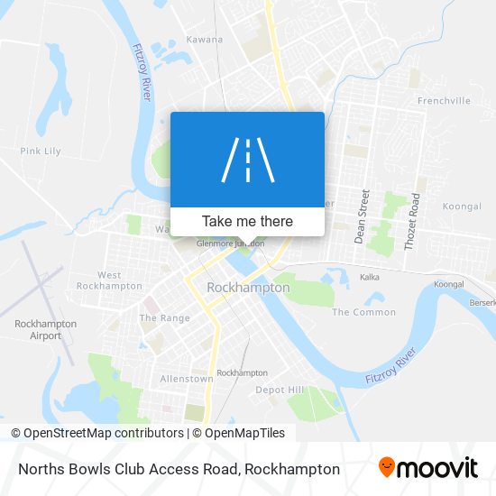 Mapa Norths Bowls Club Access Road