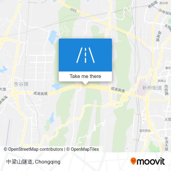 中梁山隧道 map