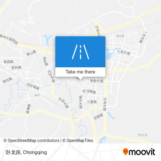 卧龙路 map