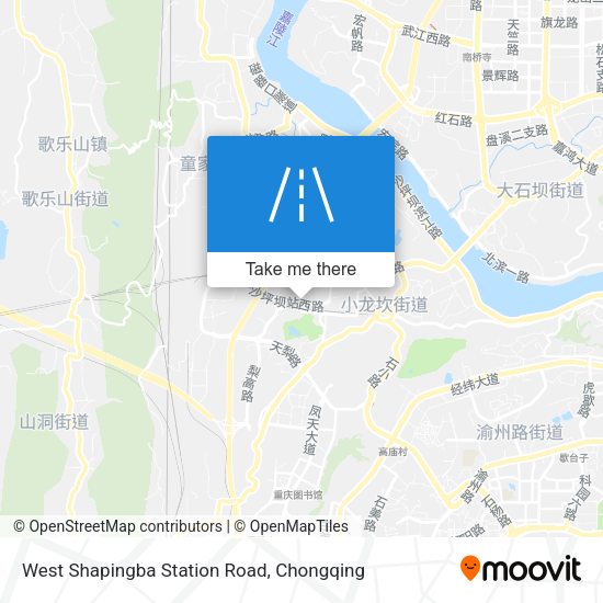 West Shapingba Station Road map