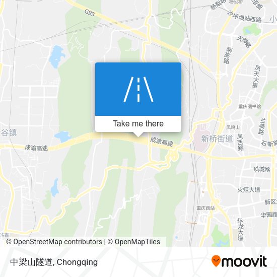 中梁山隧道 map