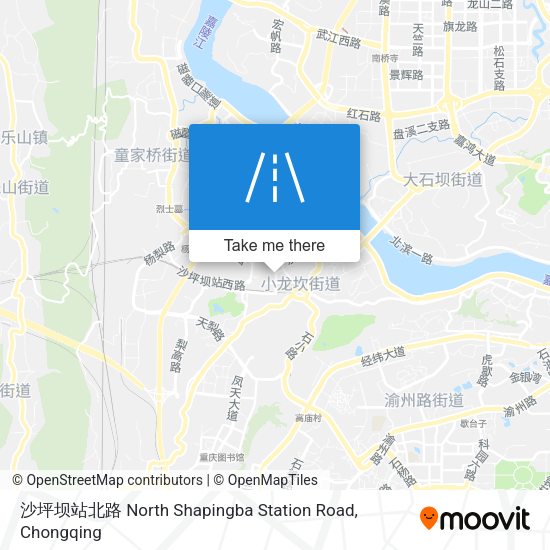 沙坪坝站北路 North Shapingba Station Road map