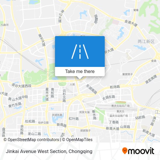 Jinkai Avenue West Section map