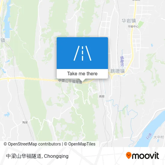 中梁山华福隧道 map
