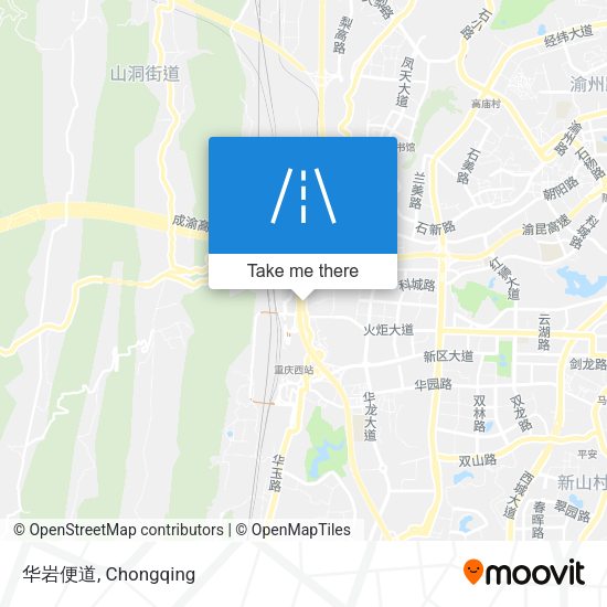 华岩便道 map