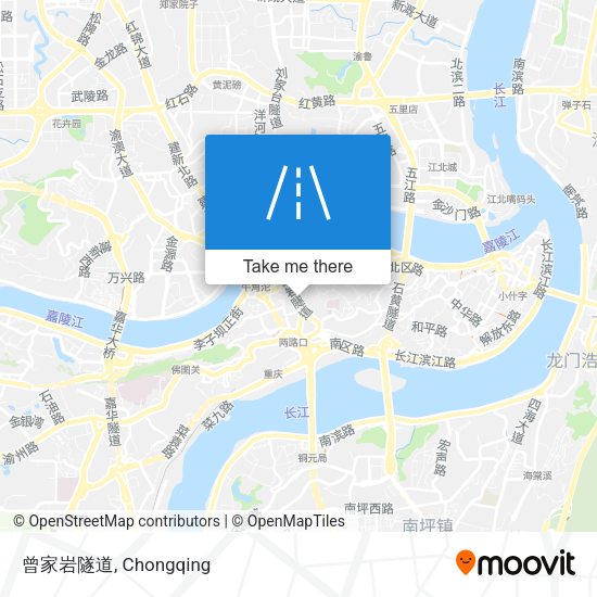 曾家岩隧道 map