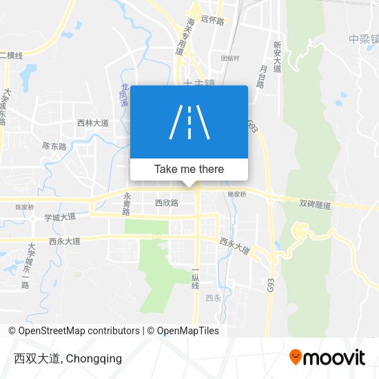 西双大道 map