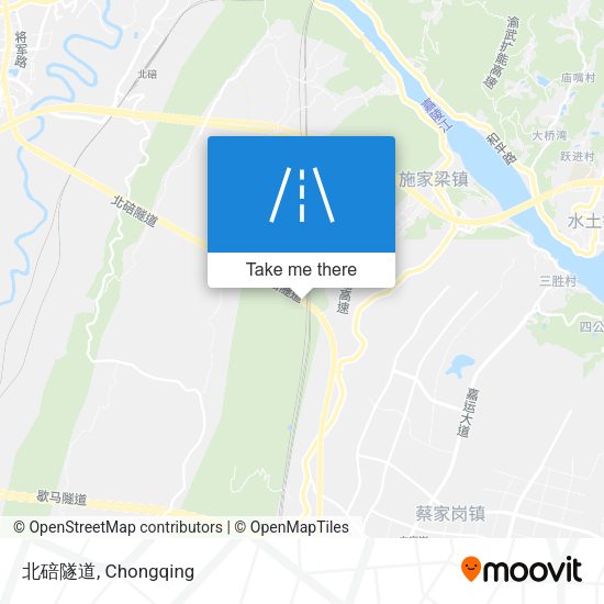 北碚隧道 map