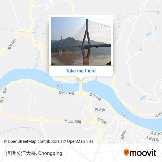 涪陵长江大桥 map