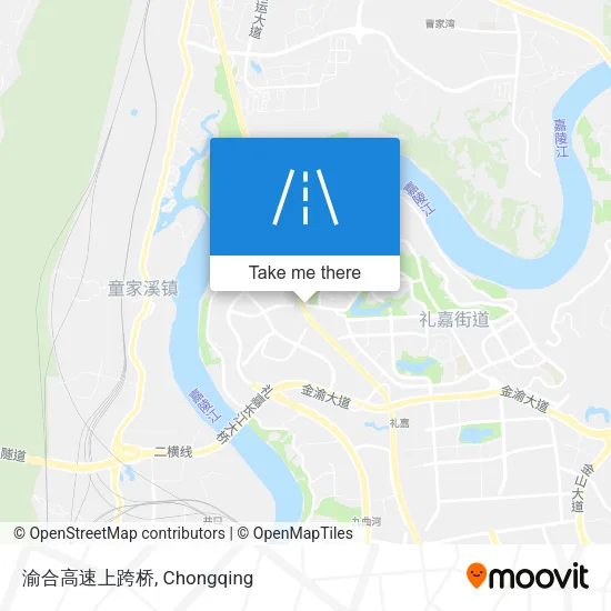 渝合高速上跨桥 map