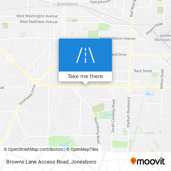 Browns Lane Access Road map
