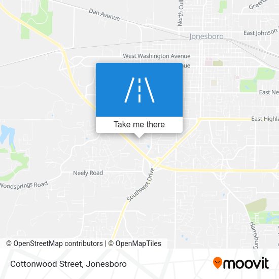 Cottonwood Street map