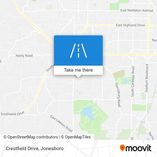 Mapa de Crestfield Drive