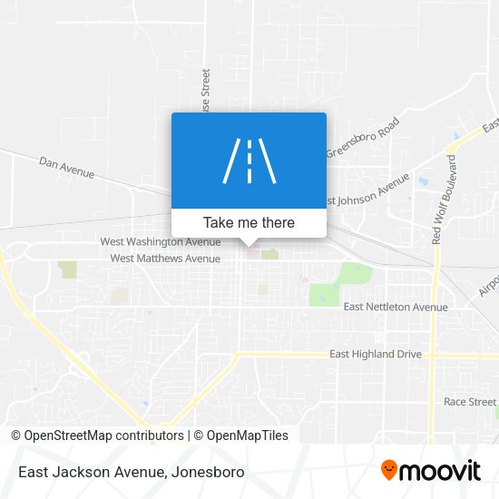 East Jackson Avenue map