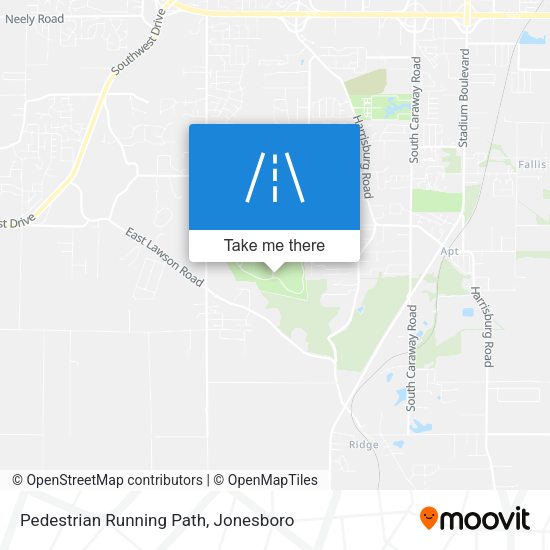 Pedestrian Running Path map