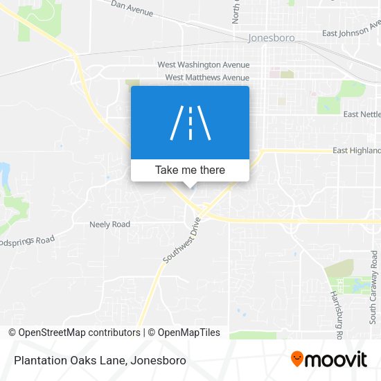 Plantation Oaks Lane map