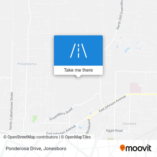 Ponderosa Drive map