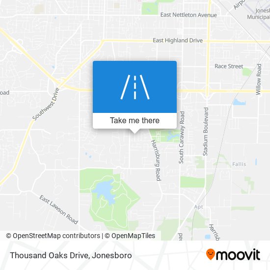 Thousand Oaks Drive map