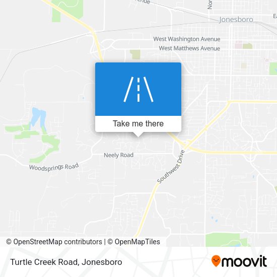 Turtle Creek Road map