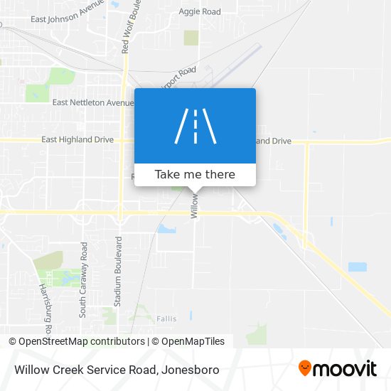 Willow Creek Service Road map