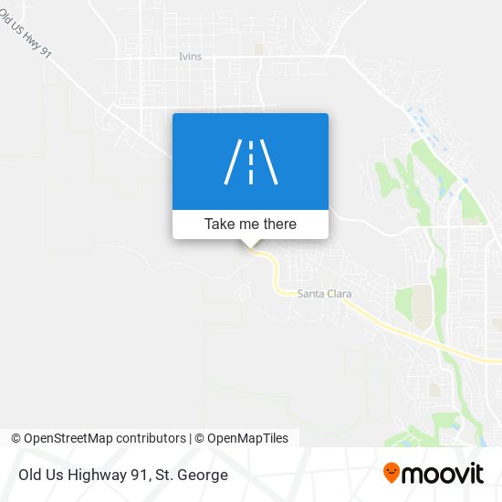 Old Us Highway 91 map
