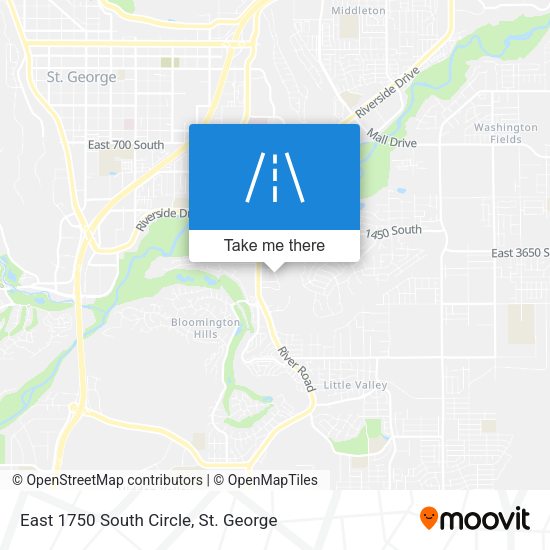 East 1750 South Circle map