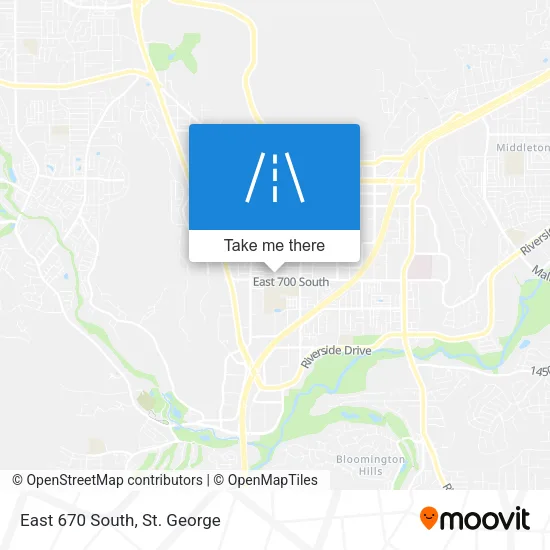 East 670 South map