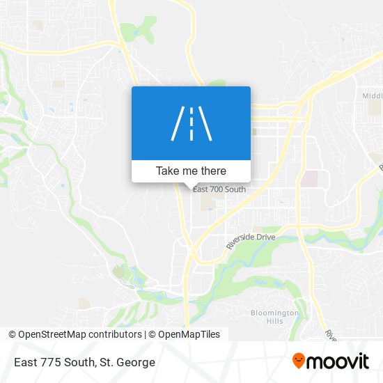 East 775 South map