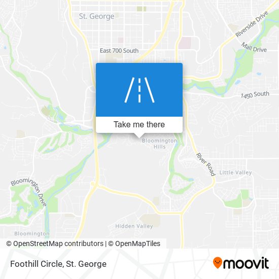 Foothill Circle map